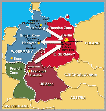 Former east german map